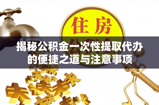 郊区揭秘公积金一次性提取代办的便捷之道与注意事项