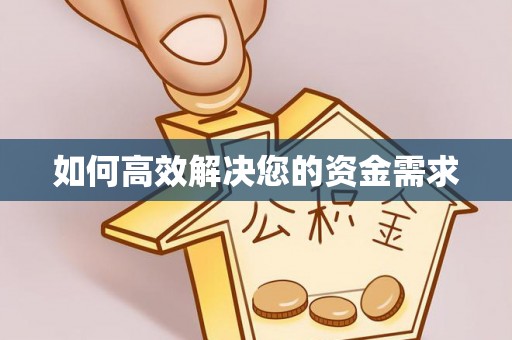 郊区如何高效解决您的资金需求