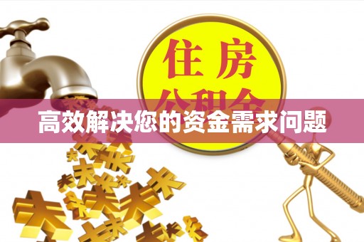 郊区高效解决您的资金需求问题