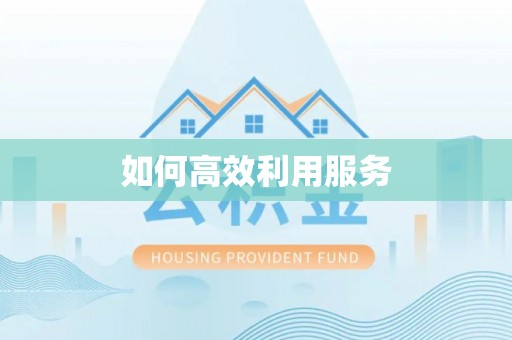 郊区如何高效利用服务