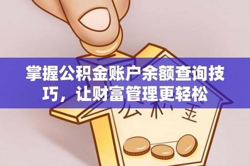 郊区掌握公积金账户余额查询技巧，让财富管理更轻松