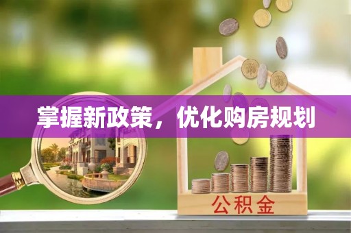 郊区掌握新政策，优化购房规划