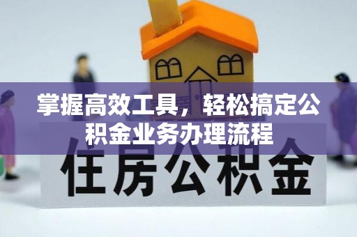 郊区掌握高效工具，轻松搞定公积金业务办理流程