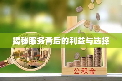 郊区揭秘服务背后的利益与选择