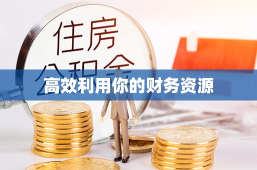 郊区高效利用你的财务资源